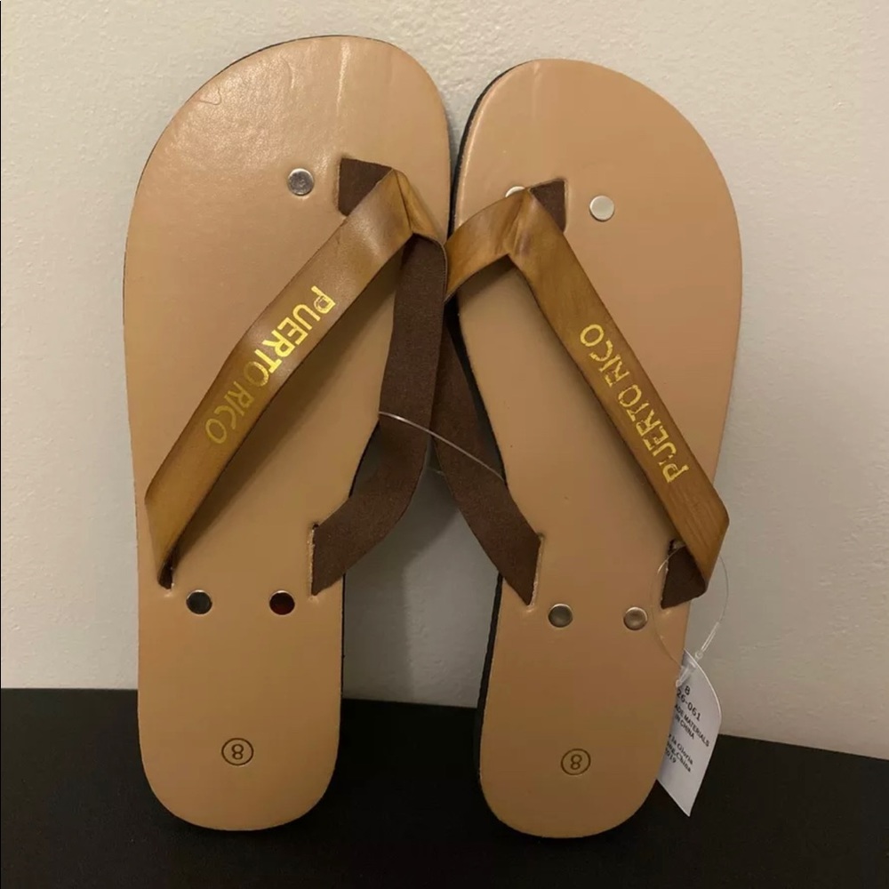Puerto Rico Light Brown/Khaki Women Flip Flops